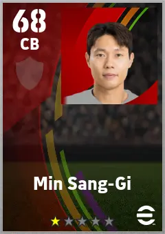 Min Sang-Gi eFootball 2026 player card — 68 OVR CB