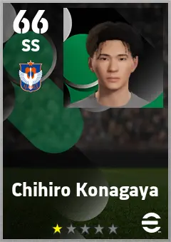 Chihiro Konagaya eFootball 2026 player card — 66 OVR SS