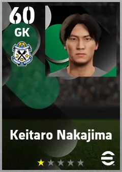 Keitaro Nakajima eFootball 2026 player card — 60 OVR GK