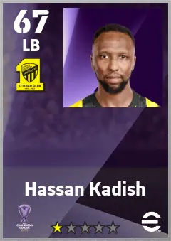Hassan Kadish eFootball 2026 player card — 67 OVR LB