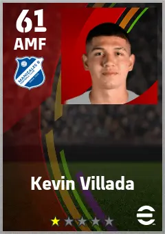 Kevin Villada eFootball 2026 player card — 61 OVR AMF