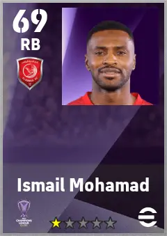 Ismail Mohamad eFootball 2026 player card — 69 OVR RB