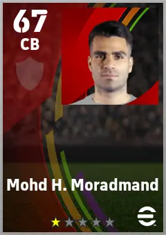 Mohd H. Moradmand eFootball 2026 player card — 67 OVR CB