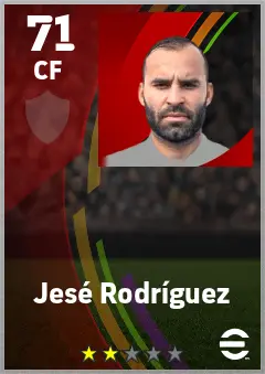Jese Rodriguez eFootball 2026 player card — 71 OVR CF