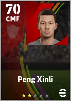 Peng Xinli eFootball 2026 player card — 70 OVR CMF