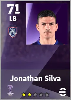 Jonathan Silva eFootball 2026 player card — 71 OVR LB