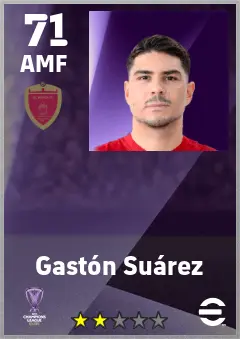 Gaston Suarez eFootball 2026 player card — 71 OVR AMF