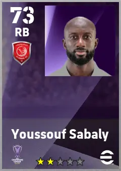 Youssouf Sabaly eFootball 2026 player card — 73 OVR RB