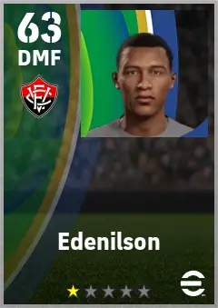 Edenilson eFootball 2026 player card — 63 OVR DMF