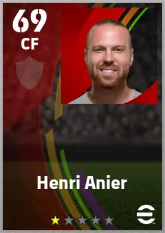 Henri Anier eFootball 2026 player card — 69 OVR CF