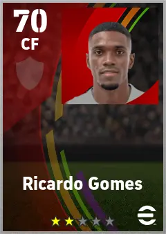 Ricardo Gomes eFootball 2026 player card — 70 OVR CF