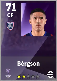 Bergson eFootball 2026 player card — 71 OVR CF