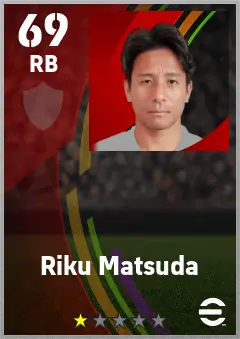 Riku Matsuda eFootball 2026 player card — 69 OVR RB