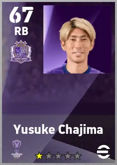 Yusuke Chajima eFootball 2026 player card — 67 OVR RB