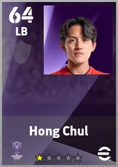 Hong Chul eFootball 2026 player card — 64 OVR LB