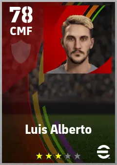 Luis Alberto eFootball 2026 player card — 78 OVR CMF