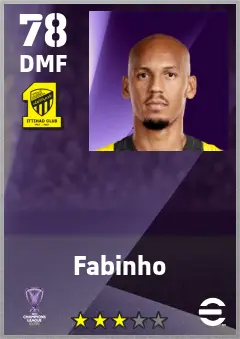 Fabinho eFootball 2026 player card — 78 OVR DMF