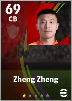 Zheng Zheng eFootball 2026 player card — 69 OVR CB