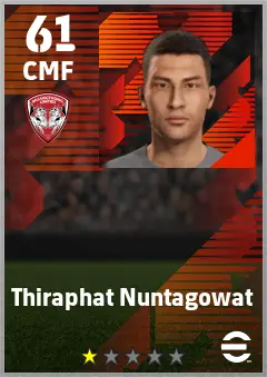 Thiraphat Nuntagowat eFootball 2026 player card — 61 OVR CMF
