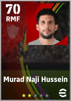 Murad Naji Hussein eFootball 2026 player card — 70 OVR RMF