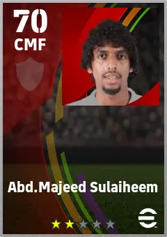 Abd.Majeed Sulaiheem eFootball 2026 player card — 70 OVR CMF