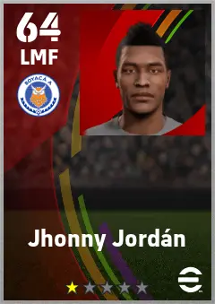Jhonny Jordan eFootball 2026 player card — 64 OVR LMF