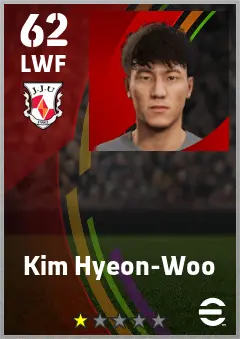 Kim Hyeon-Woo eFootball 2026 player card — 62 OVR LWF
