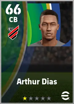 Arthur Dias eFootball 2026 player card — 66 OVR CB