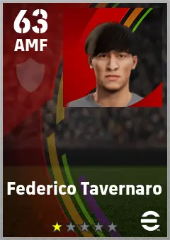Federico Tavernaro eFootball 2026 player card — 63 OVR AMF