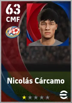 Nicolas Carcamo eFootball 2026 player card — 63 OVR CMF