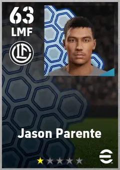 Jason Parente eFootball 2026 player card — 63 OVR LMF