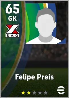 Felipe Preis eFootball 2026 player card — 65 OVR GK