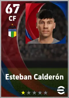 Esteban Calderon eFootball 2026 player card — 67 OVR CF