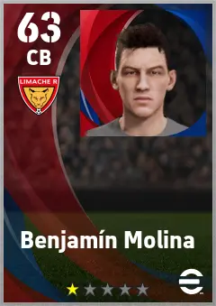 Benjamin Molina eFootball 2026 player card — 63 OVR CB