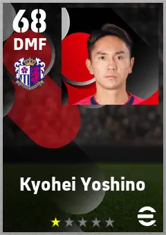 Kyohei Yoshino eFootball 2026 player card — 68 OVR DMF