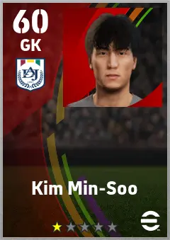 Kim Min-Soo eFootball 2026 player card — 60 OVR GK