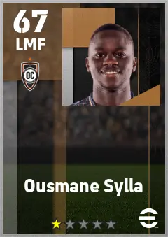 Ousmane Sylla eFootball 2026 player card — 67 OVR LMF