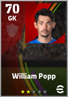 William Popp eFootball 2026 player card — 70 OVR GK