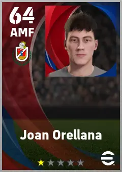Joan Orellana eFootball 2026 player card — 64 OVR AMF