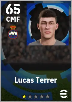 Lucas Terrer eFootball 2026 player card — 65 OVR CMF