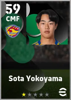 Sota Yokoyama eFootball 2026 player card — 59 OVR CMF