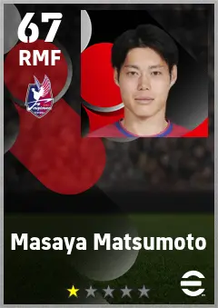 Masaya Matsumoto eFootball 2026 player card — 67 OVR RMF