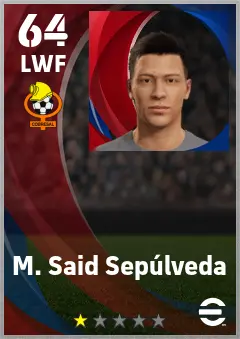 M. Said Sepulveda eFootball 2026 player card — 64 OVR LWF