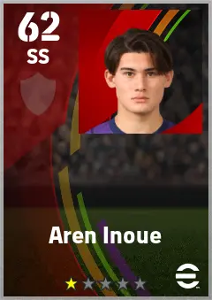 Aren Inoue eFootball 2026 player card — 62 OVR SS
