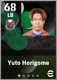 Yuto Horigome eFootball 2026 player card — 68 OVR LB