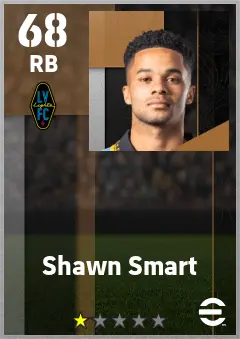 Shawn Smart eFootball 2026 player card — 68 OVR RB