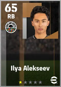 Ilya Alekseev eFootball 2026 player card — 65 OVR RB