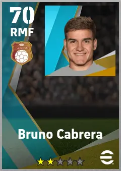 Bruno Cabrera eFootball 2026 player card — 70 OVR RMF