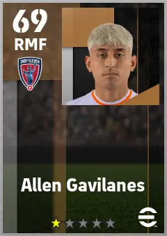 Allen Gavilanes eFootball 2026 player card — 69 OVR RMF