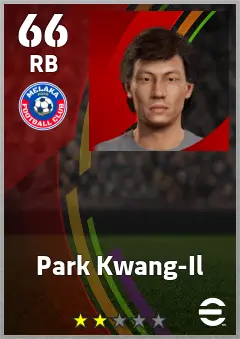Park Kwang-Il eFootball 2026 player card — 66 OVR RB